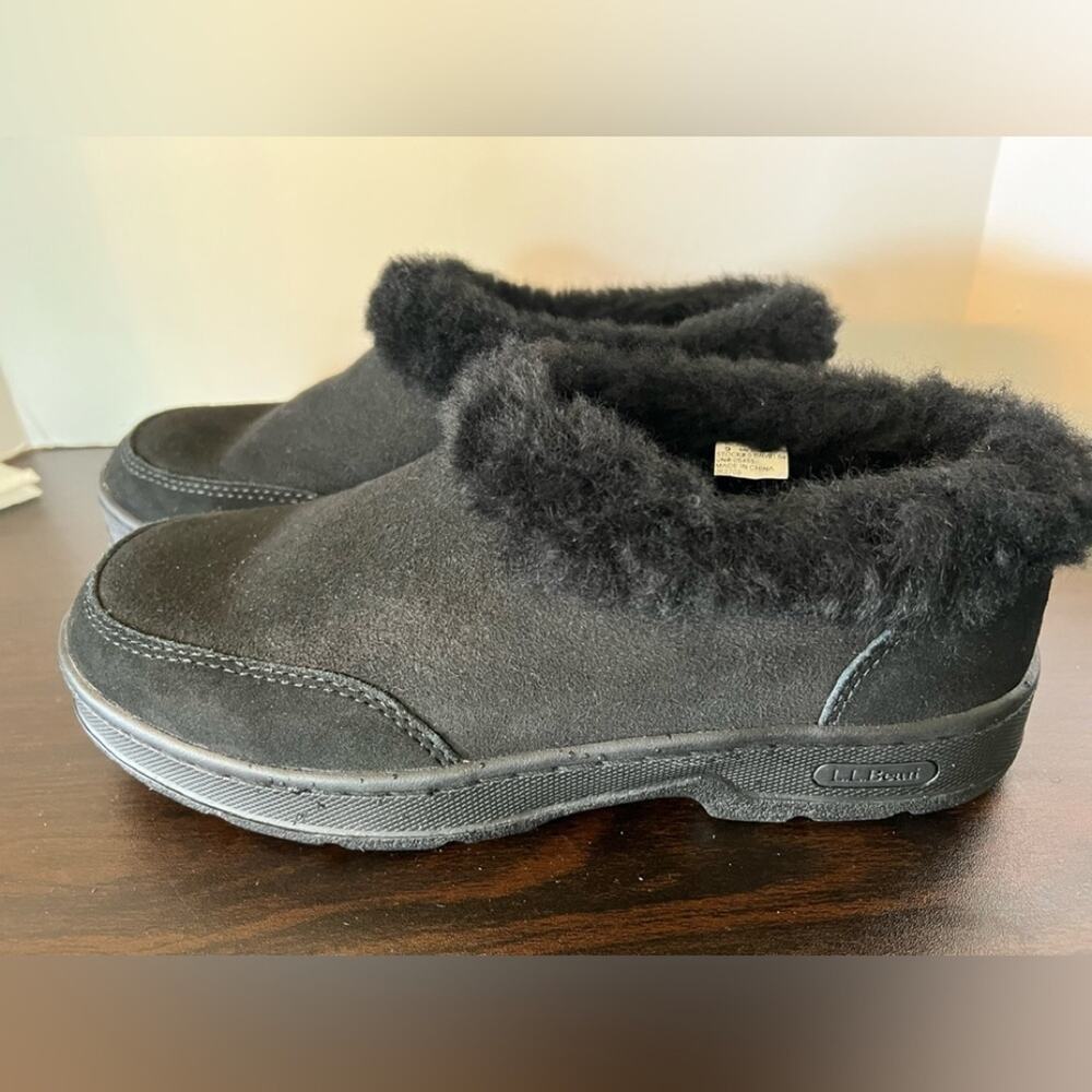 LL BEAN WOMENS LEATHER SHOE SIZE 9 WORN ONCE